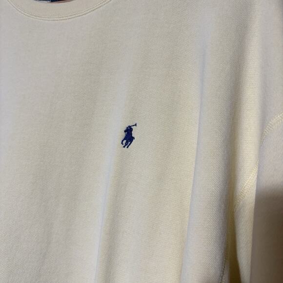 Polo Ralph Lauren Crewneck Pullover Sweatshirt Yellow Men’s Size L Y2K Preppy - Picture 10 of 11